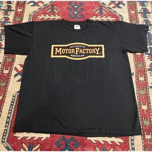 Vintage Motor Factory Engine Shirt XL Authentic American Black Single Stitch